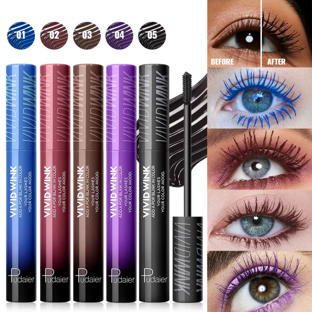 Pudaier Long Lasting Curling Colorful Mascara