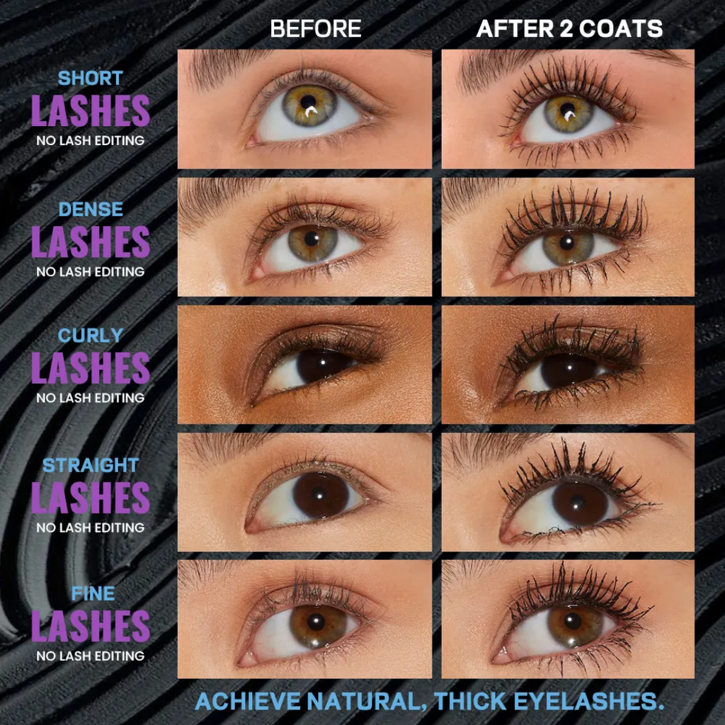 Pudaier Long Lasting Curling Colorful Mascara